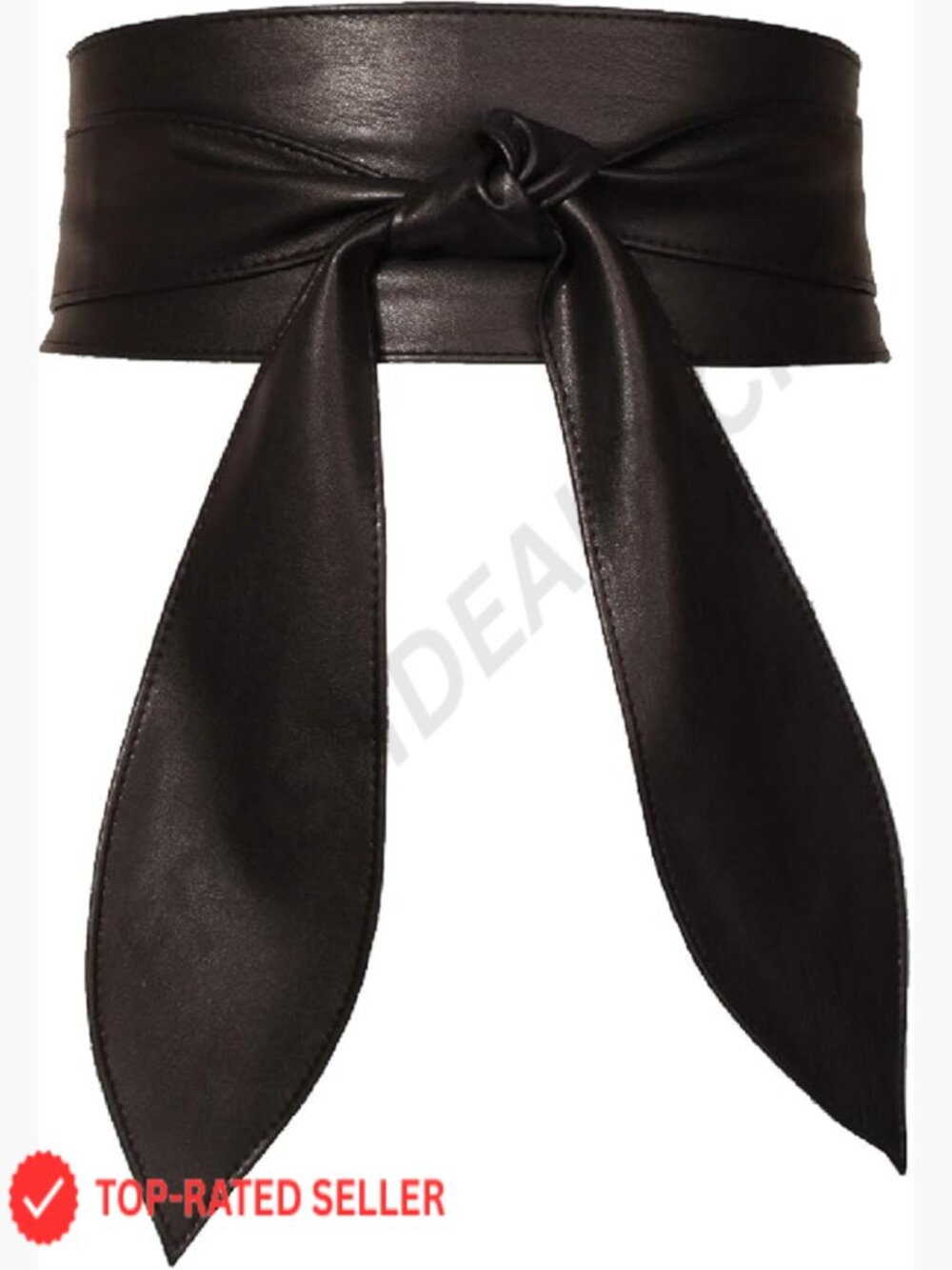 Wide Cinch Belt Faux Leather Wrap Knot Bow Elegant Modern Chic Accessory